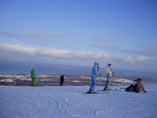 Skiing on Lake Baikal